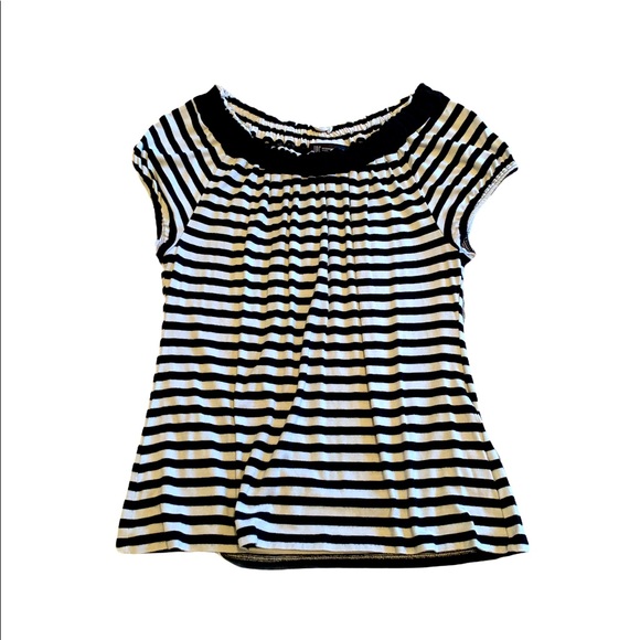 INC Black and White striped Blouse - Picture 1 of 5
